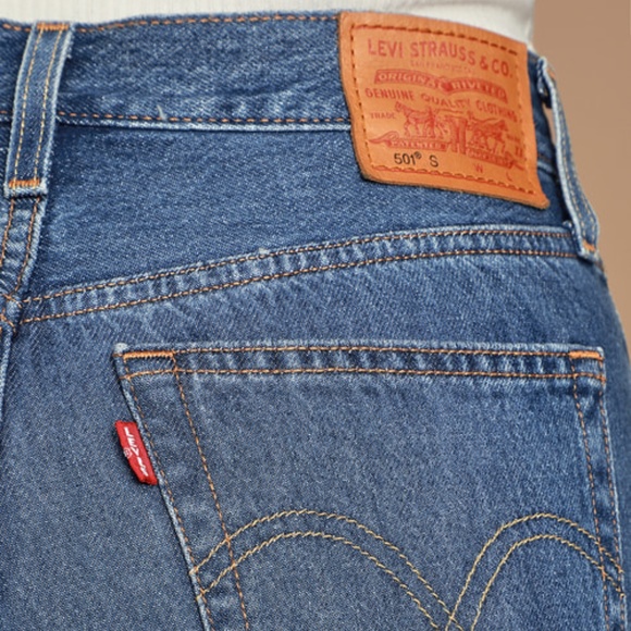 Levi's 501 Skinny Distressed Medium Wash Jeans - Picture 5 of 5